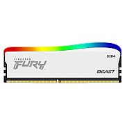 Memorie RAM Kingston Fury Beast White, DIMM, DDR4, 16GB, 3200MHz, CL16, 1.35V, RGB SE_1