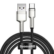 CABLU alimentare si date Baseus Cafule Metal, Fast Charging Data Cable pt. smartphone, USB la USB Type-C 66W, 2m, negru 