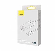 ADAPTOR RETEA Baseus Lite, USB 2.0 to RJ-45 10/100 Mbps Adapter, metalic, LED, gri 