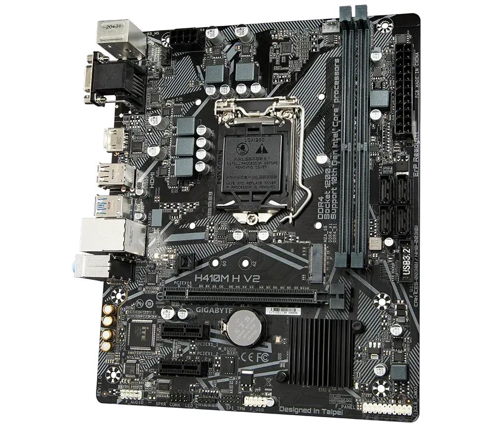 GIGABYTE Mainboard Desktop H410 (S1200, 2xDDR4, HDMI, VGA, 1xPCIex16, 2xPCIex1, ALC887, 8118 Gaming GbE LAN, 4xSATA III, 1xM.2, USB 3.2, USB 2.0) mATX_2