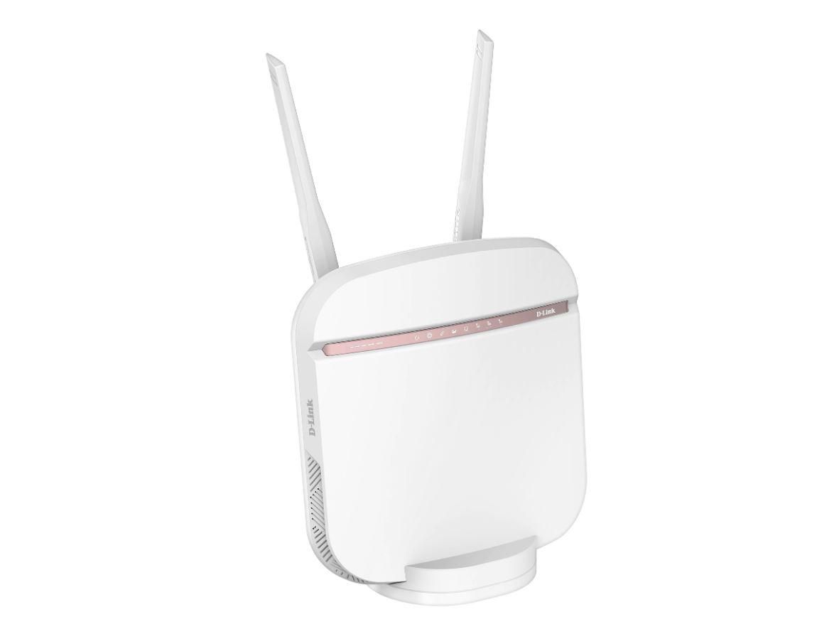 ROUTER D-LINK wireless. 5G LTE (desktop), 5G speeds up to 1.6 Gbps1, built-in Wi-Fi AC2600, 4 Gigabit Ethernet LAN ports and 1 Gigabit Ethernet WAN port, 2 antene externe, slot SIM 5G/4G 