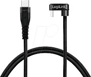 CABLU alimentare si date LOGILINK, pt. smartphone, USB 2.0, USB Type-C (T) la USB Type-C (T) la 180 grade, 2m, 2 x ecranat, aluminiu, negru, 