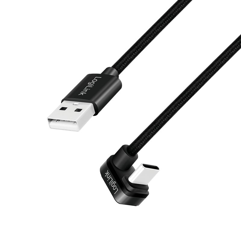 CABLU alimentare si date LOGILINK, pt. smartphone, USB 2.0, USB Type-C (T) la USB Type-C (T) la 180 grade, 3m, 2 x ecranat, aluminiu, negru, 