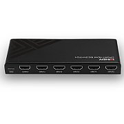 Lindy 5 Port HDMI 18G Switch  Technical details  Specifications  AV Interface: HDMI Interface Standard: HDMI 2.0 Supports Bandwidth: 18Gbps Maximum Resolution: 3840x2160@60Hz 4:4:4 8bit HDCP Support: HDCP 2.2 Supported Audio: Audio Pass-through Separate Audio Ports: - IR Support: 38kHz CEC Support_1