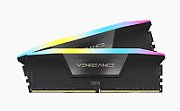 CORSAIR VENGEANCE RGB 32GB 2x16GB DIMM DDR5 6000MT/s Unbuffered 30-36-36-76 Std PMIC AMD EXPO Cool Grey Heatspreader Black PCB 1.4V_1