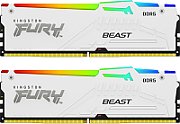 Memorie RAM Kingston, DIMM, DDR5, 32GB, 5200MHz, CL36, 1.35V, FURY Beast White, RGB, Kit of 2_1