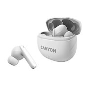 CANYON TWS-8, Bluetooth headset, with microphone, with ENC, BT V5.3 BT V5.3 JL 6976D4, Frequence Response:20Hz-20kHz, battery EarBud 40mAh*2+Charging Case 470mAh, type-C cable length 0.24m, Size: 59*48.8*25.5mm, 0.041kg, white_1