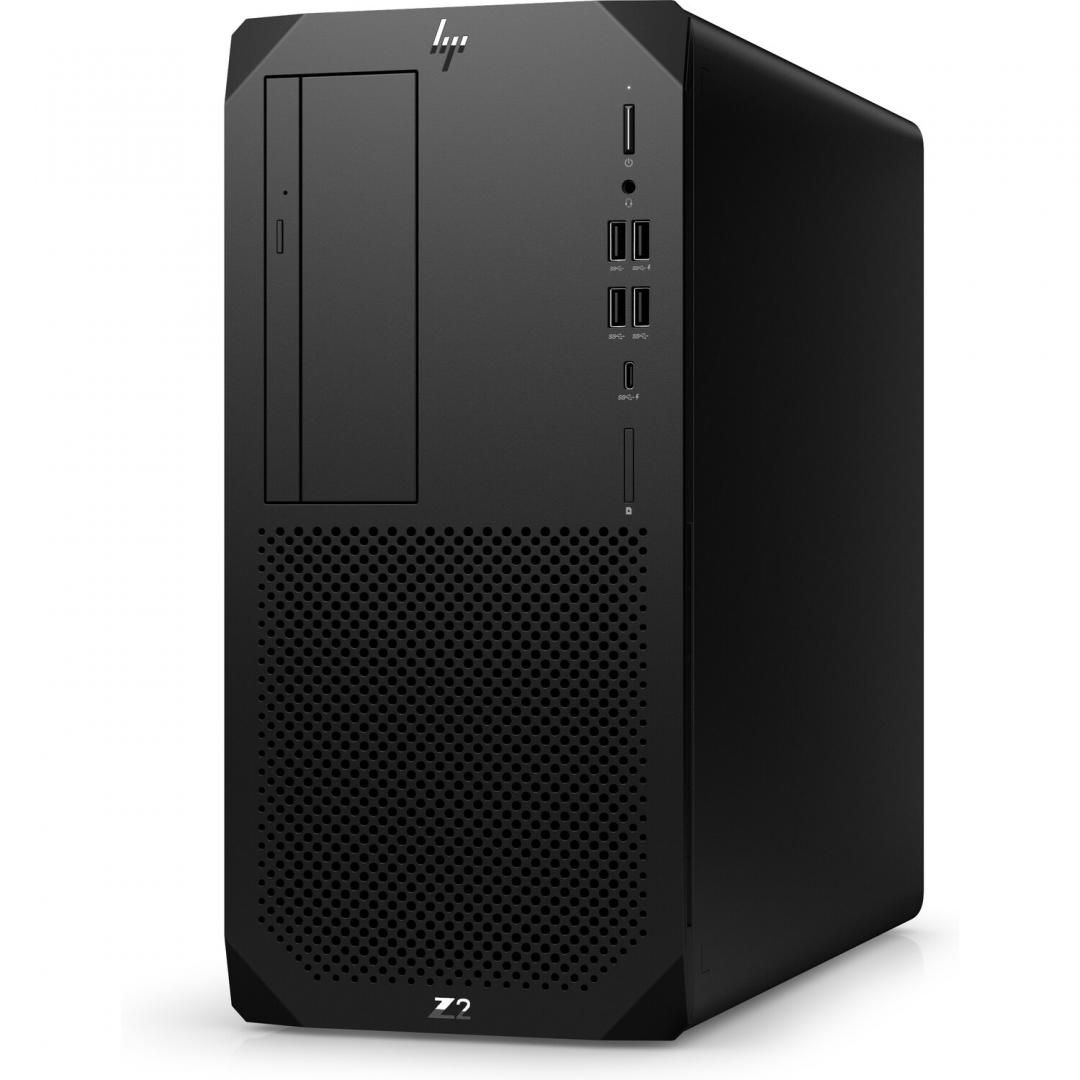 Desktop Workstation HP Z2 G9 Tower, Intel Core i7-13700 16-Core (2.1GHz, up to 5.1GHz, 24MB), video integrat Intel UHD Graphics 770, RAM 16GB DDR5 4800MHz (1x16GB), SSD 512GB M.2 2280 PCIe NVMe , no ODD, LAN 10/100/1000, porturi: 10x USB Type-A/ 2x DP 1.4/ Audio Jack/ 1x RJ-45, sloturi: 1x PCIe 5_2