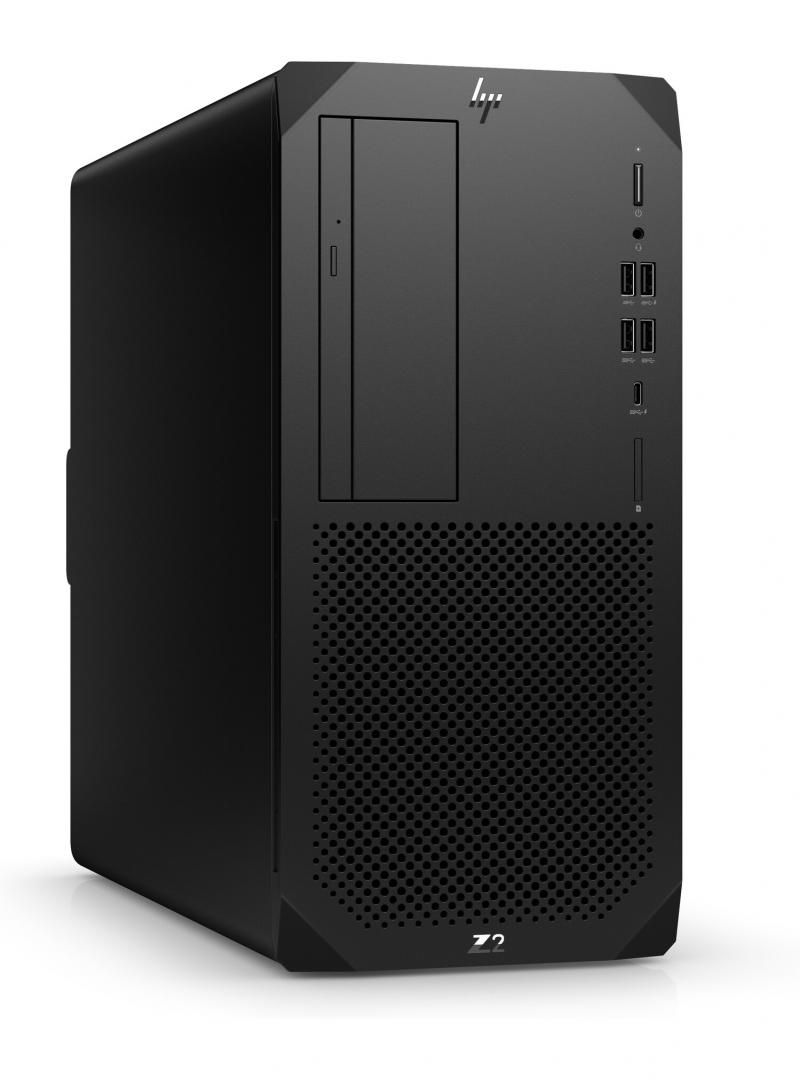 Desktop Workstation HP Z2 G9 Tower, Intel Core i7-13700 16-Core (2.1GHz, up to 5.1GHz, 24MB), video integrat Intel UHD Graphics 770, RAM 16GB DDR5 4800MHz (1x16GB), SSD 512GB M.2 2280 PCIe NVMe , no ODD, LAN 10/100/1000, porturi: 10x USB Type-A/ 2x DP 1.4/ Audio Jack/ 1x RJ-45, sloturi: 1x PCIe 5_3