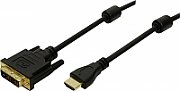 ADAPTOR video Logilink, HDMI (T) la DVI-D(T), rezolutie maxima 2K FHD (1920 x 1200) la 60 Hz, conectori auriti, 3m, negru, 