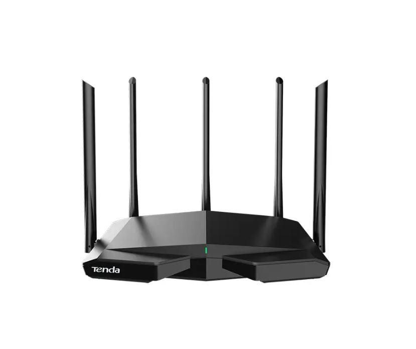 Wireless Router Tenda, RX27PRO;  AXE5700, TRI-Band Gigabit Wi-Fi 6 Router, Standarde si protcoale: IEEE802.3, IEEE802.3u,IEEE802.3ab, interfata: 1*10/100/1000Mbps WAN port, 3*10/100/1000Mbps LAN ports, 5 x Antene externe, Dimensiuni: 261*168*60mm, Viteza wireless: 6GHz:Up to 2402Mbps, 5GHz:Up to_2