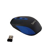 MOUSE Spacer, PC sau NB, wireless, 2.4GHz, optic, 1600 dpi, butoane/scroll 4/1, negru cu albastru, baterii incluse 2x AAA, 