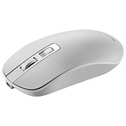 2.4GHz Wireless Rechargeable Mouse with Pixart sensor, 4keys, Silent switch for right/left keys,Add NTC DPI: 800/1200/1600, Max. usage 50 hours for one time full charged, 300mAh Li-poly battery, Pearl-White, cable length 0.6m, 116.4*63.3*32.3mm, 0.0_1