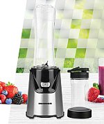 Blender sport Heinner HSB-T400SS, 400W, 19000RPM, recipient Tritan fara BPA 600ml, recipient Tritan fara BPA 400ml, doua capace 