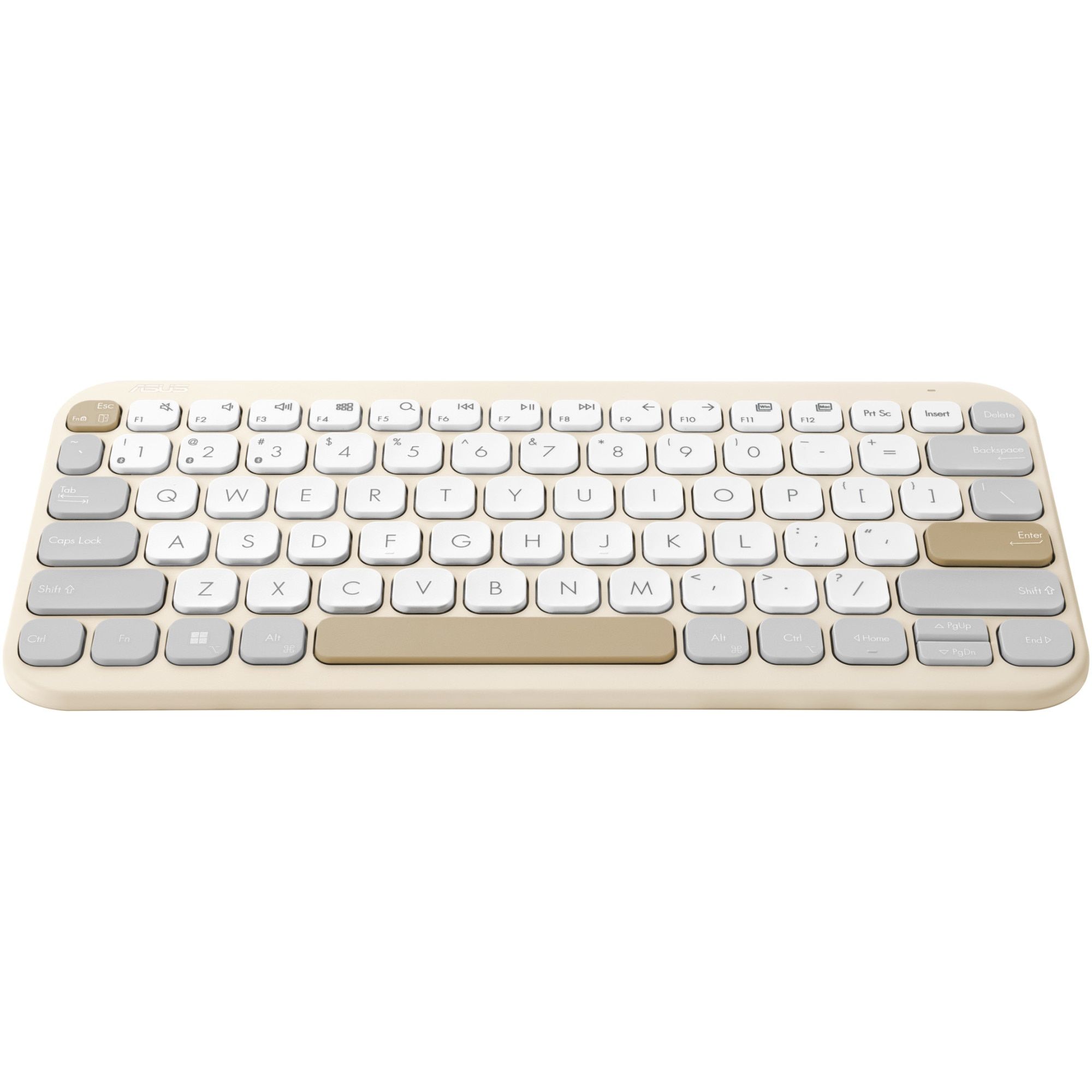 Tastatura wireless ASUS KW100, Culoare: Oat Milk, Greutate: 0.374 ASUS Marshmallow Keyboard KW100 este o tastatura wireless compacta, ultrasubtire, cu un design minimalist.Este compatibila cu dispozitivele Windows, ChromeOS, MacOS, iOS si iPadOS, tastatura ASUS Marshmallow KW100 ofera o_2