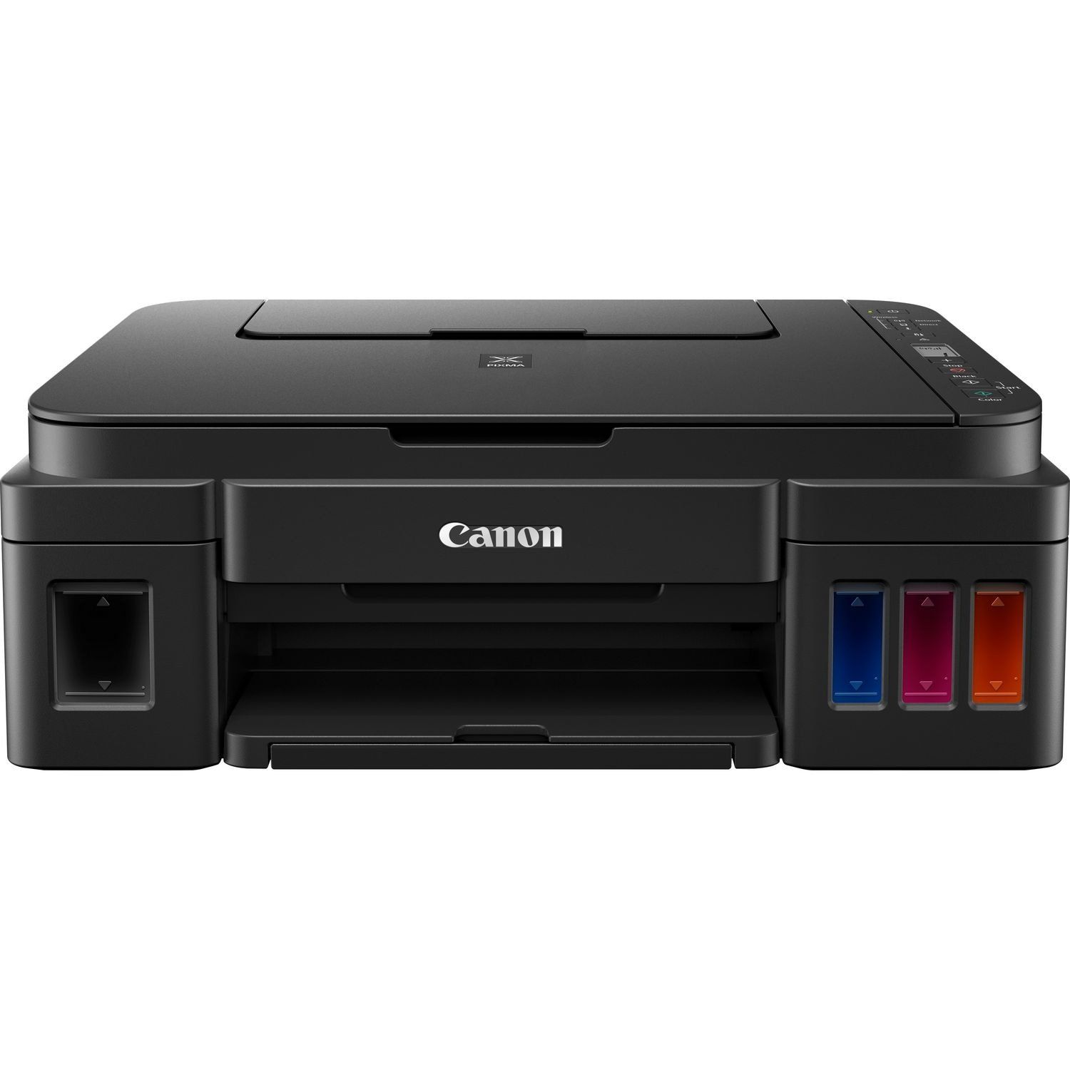 Multifunctional inkjet color CISS Canon G3410, dimensiune A4 (Printare, Copiere, Scanare), viteza 8,8ipm alb-negru, 5ipm color, rezolutie printare 4800x1200 dpi, imprimare fara margini, alimentare hartie 100 coli, scanner CIS rezolutie 600x1200 dpi, copiere multipla 21 copii, copiere fara margini_2