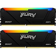 Memorie RAM Kingston Fury Beast RGB, DIMM, DDR4, 64GB, 3600MHz, CL18, 1.35V, Kit of 2, RGB Lighting_1