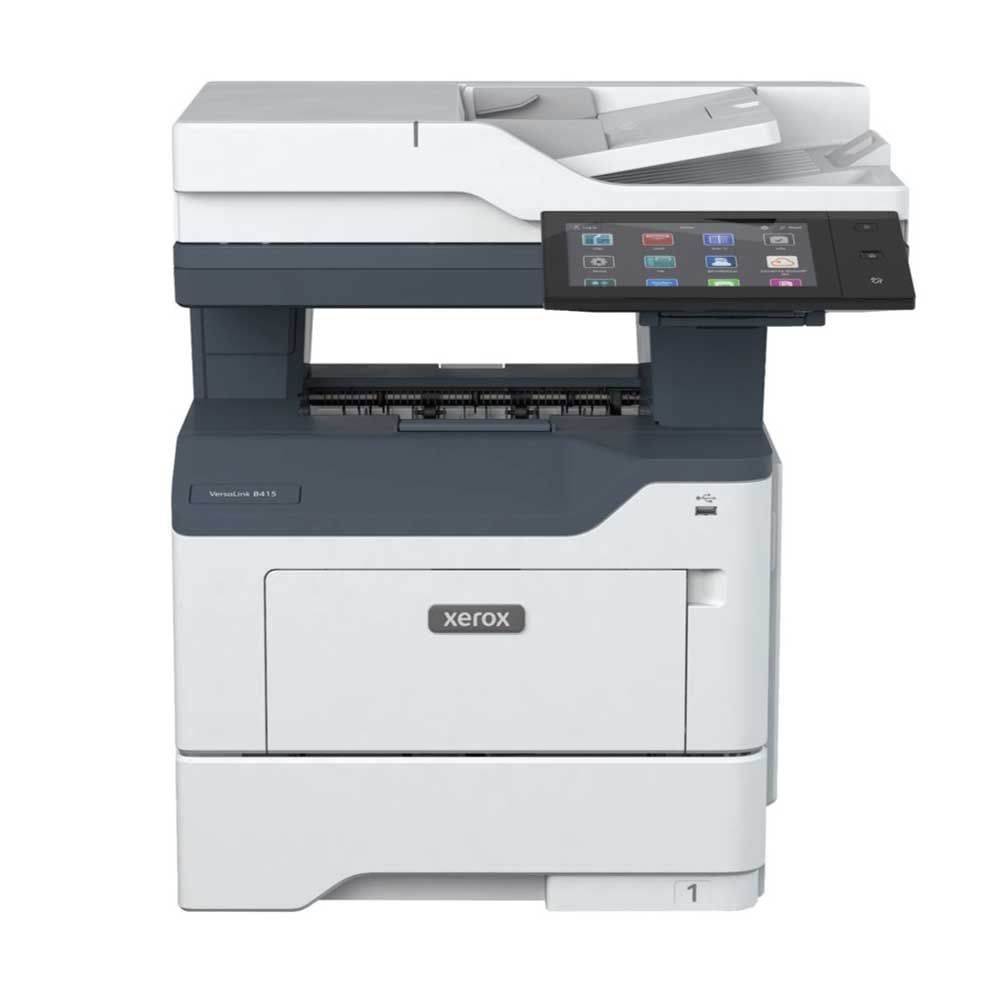 Multifunctional laser monocrom Xerox B415V_DN Imprimare/Copiere/Scanare/Fax, A4, Viteza Până la 50/47 ppm Letter/A4, procesor Quad Core de 1,2 GHz/2 GB, Memorie sistem/32 GB eMMC/Opțional: HDD 500+ GB, Interfata Gigabit Ethernet 10/100/1000, USB de mare viteză 2.0 (tip A), USB de mare viteză (tip_2