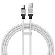 CABLU alimentare si date Baseus, Fast Charging Data Cable pt. smartphone, USB (T) la USB Type-C (T), 100W, 1m, alb, 