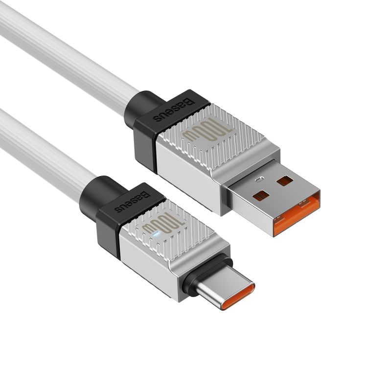 CABLU alimentare si date Baseus, Fast Charging Data Cable pt. smartphone, USB (T) la USB Type-C (T), 100W, 2m, alb, 