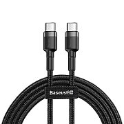 CABLU alimentare si date Baseus Cafule, Fast Charging Data Cable pt. smartphone, USB Type-C la USB Type-C 3A / 60W, 1m, gri + negru 