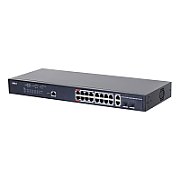 Dahua Managed Switch 18 porturi, 16 porturi POE, Gigabit, Port 1-16:16 × 10M/100M/1000MBase-T (PoE), Port 17-18:2 × 10M/100M/1000MBase-T (uplink) (combo), Port 17-18:2 × 1000M SFP (uplink)(combo), 1 × Console port, Managed L2, Capacitate switch: 56 Gbps, Packet Forwarding Rate: 29.76 Mpps_1