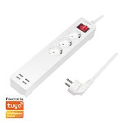 PRELUNGITOR LOGILINK, Wi-Fi Smart, Schuko x 3, USB x 4 5V/2.1 A max. 10.5W, prot. Supracurent / supratensiune, IP20, compatibil TUYA, Amazon Alexa si Google Home,  alb, 