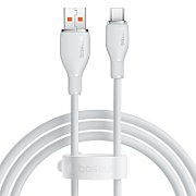 CABLU alimentare si date Baseus Pudding, Fast Charging Data Cable pt. smartphone, USB la USB Type-C 100W, 1.2m, alb 