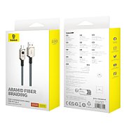 CABLU alimentare si date Baseus Unbreakable, Fast Charging Data Cable pt. smartphone, USB la USB Type-C 100W, 1m, braided aliaj zinc, alb 