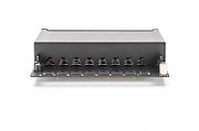 Desktop CAT 6 Patch Panel, shielded Class E, 8-port RJ45, 8P8C, LSA, black, 482x44x109_1