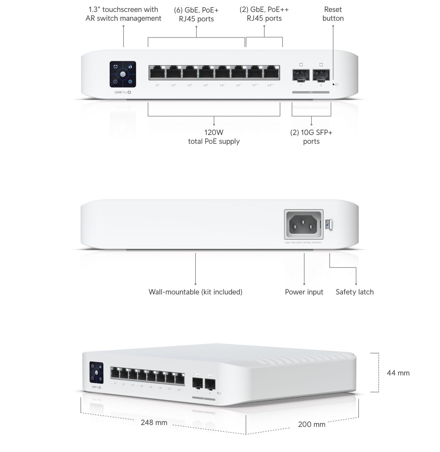 Ubiquiti UniFi Switch USW-Pro-8-POE 120W PoE SFP+_4