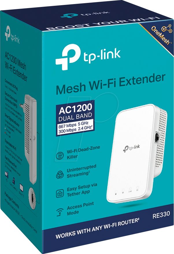 TP-Link RE330 repetoare de rețea Amplificator rețea Alb 10, 100 Mbit/s_2