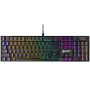 CANYON Cometstrike TKL GK-55, 104keys Mechanical keyboard, 50million times life, with VS11K28A solution, GTMX red switch, RGB backlight, 18 modes, 1.8m PVC cable, metal material + ABS, US layout, size: 436*126*26.6mm, weight:820g, black_1