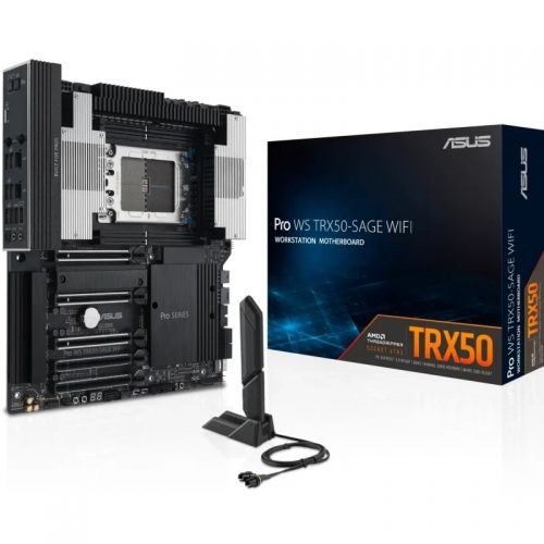 Procesor AMD Ryzen Threadripper 7960X,  24C / 48T, 4.20 - 5.30 GHz, 152 MB cache, 350 W, Tray 
 [1 buc]ASUS PRO WS TRX50-SAGE WIFI sTR5/3xM.2/Wifi7/E-ATX WiFi 7 included
 [1 buc]Cooler procesor Thermaltake ToughLiquid 360 TRX40 ARGB 
 [4 buc]Memorie server Samsung 64 GB DDR5 ECC RDIMM 4800 MHz 2Rx4
 [1 buc]Placa video MSI GeForce RTX 4090 SUPRIM LIQUID X 24 GB GDDR6X 384 bit 
 [1 buc]Carcasa Corsair 5000D Airflow, Alb 
 [1 buc]PRIME TX-1300 Series, 80 PLUS Titanium
 [3 buc]SSD..._6