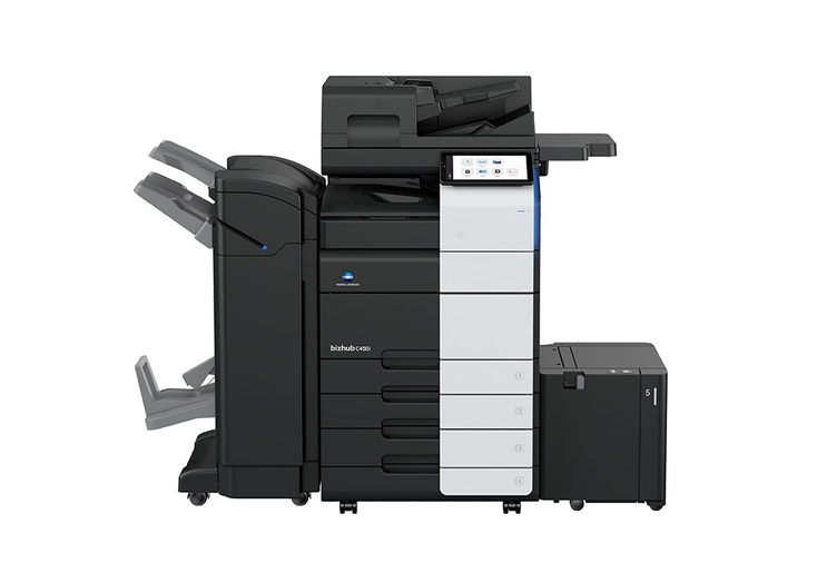 Multifunctionala alb negru Konica Minolta A3 Bizhub 450i set cu OT-513, stand si toner_2