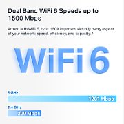 Mercusys Halo H60X(3-pack) Whole mesh Wi-Fi6 system, AX1500, Dual-band, Standarde wireless: IEEE 802.11ax/ac/n/a 5 GHz, IEEE 802.11n/b/g 2.4 GHz, Viteza wireless: 1201 Mbps on 5 GHz, 300 Mbps on 2.4 GHz, Dimensiuni:88 × 88 × 88 mm, Interfata: 3 x 10/100/1000LAN/WAN, Pachetul contine 1 x Halo H60XR_4