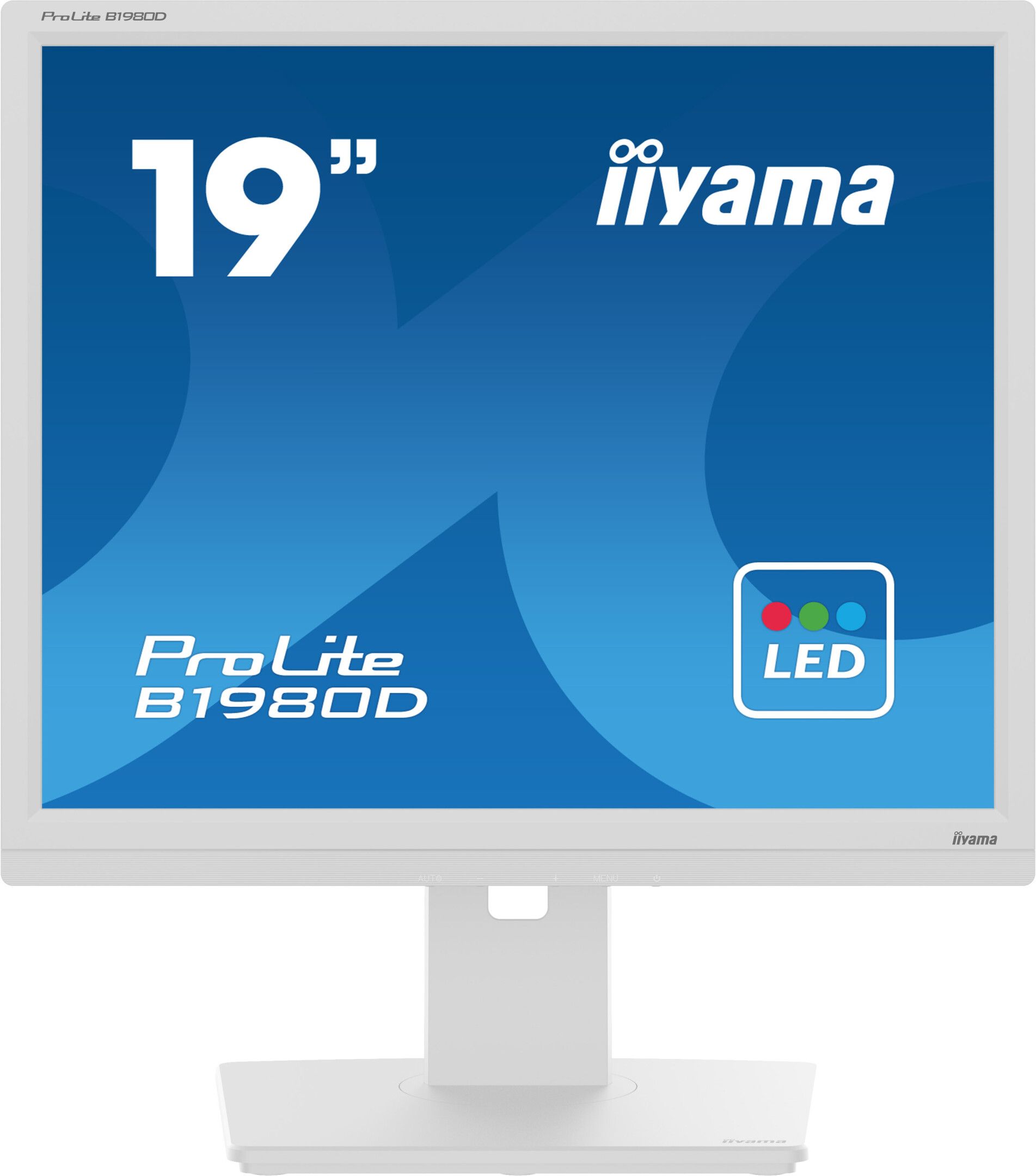 IIYAMA B1980D-W5 19inch WHITE TN-panel 1280x1024 13cm Height Adj. Stand Pivot VGA DVI 250cd/m 5ms_2