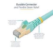 PATCH CABLE CAT6A 1M AQUA/STP 10GBIT/S M/M SNAGLESS_6