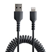 USB TO LIGHTNING CABLE - 50CM/(20IN) COILED CABLE BLACK_3