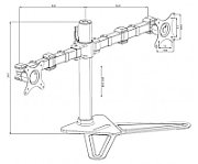 DUAL DESKTOP ARM STAND/10-30IN 100X100 HAS 10KG_8