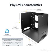 8U WALL-MOUNT RACK WITH SHELF/._12