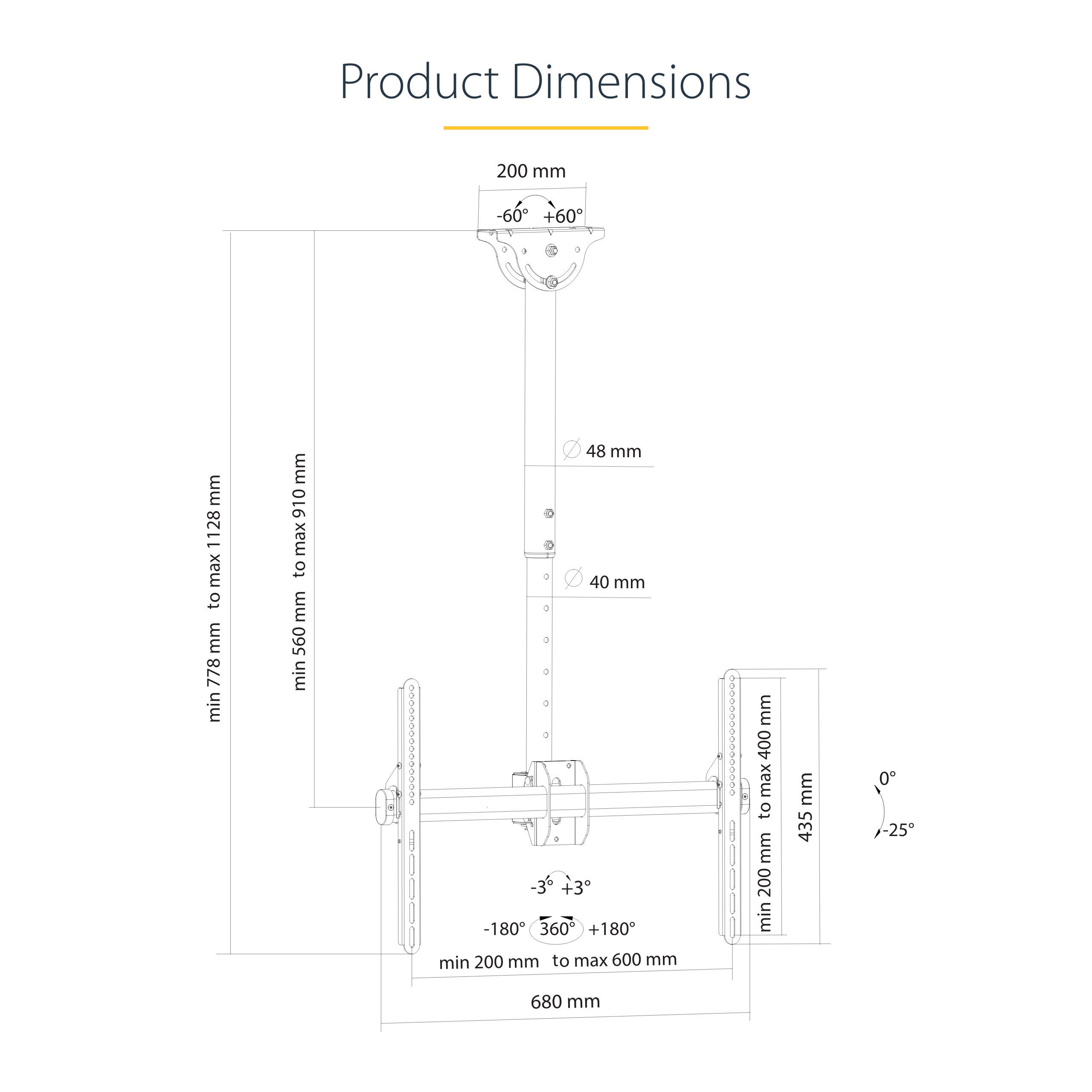 CEILING TV MOUNT - STEEL/._16