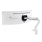 HX DESK MONITOR ARM/WITH HD PIVOT WHITE_1