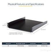 2U 22IN FIXED RACK MOUNT SHELF/._4