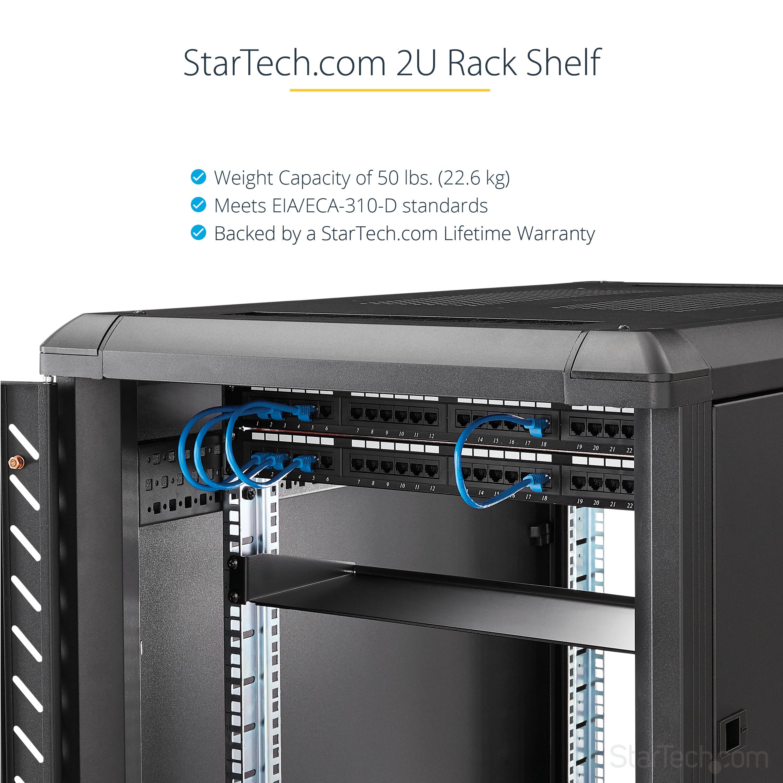 2U 22IN FIXED RACK MOUNT SHELF/._6