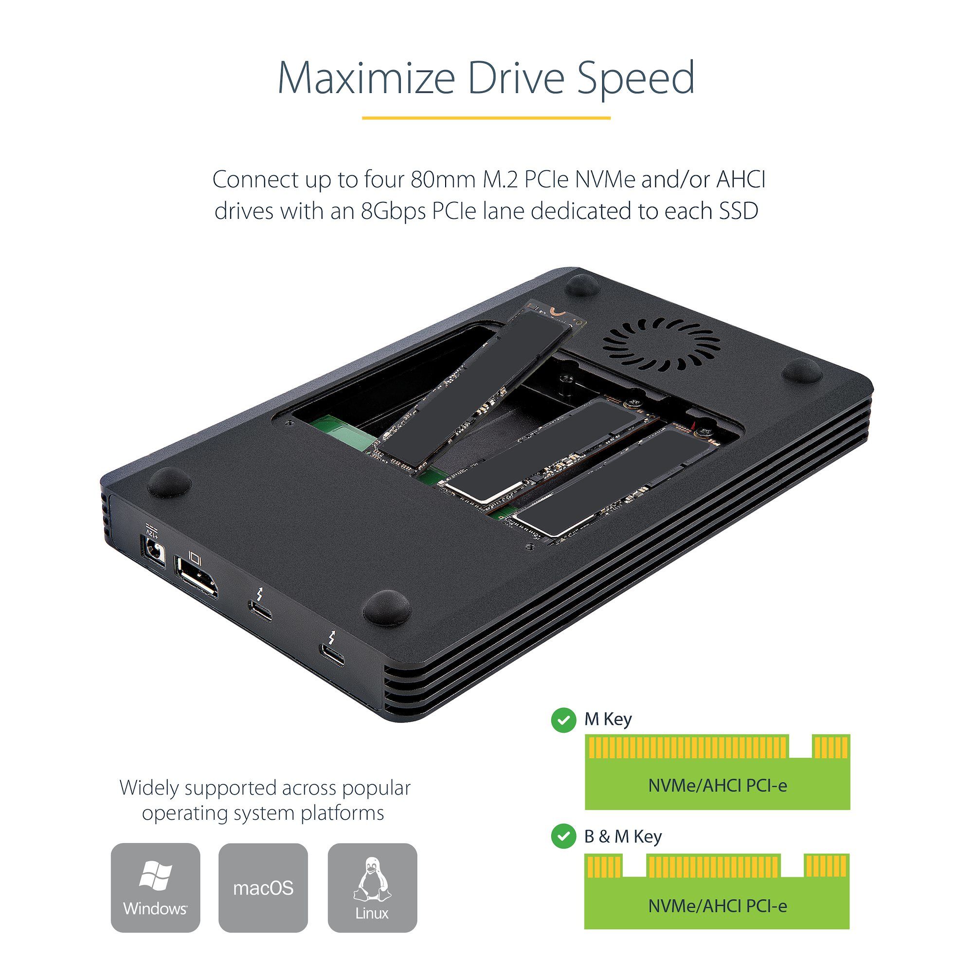 M2E4BTB3/4X M.2 PCIE TO TB3 ENCLOSURE_10