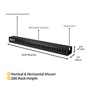 FINGER DUCT CABLE PANEL - 3FT./._13