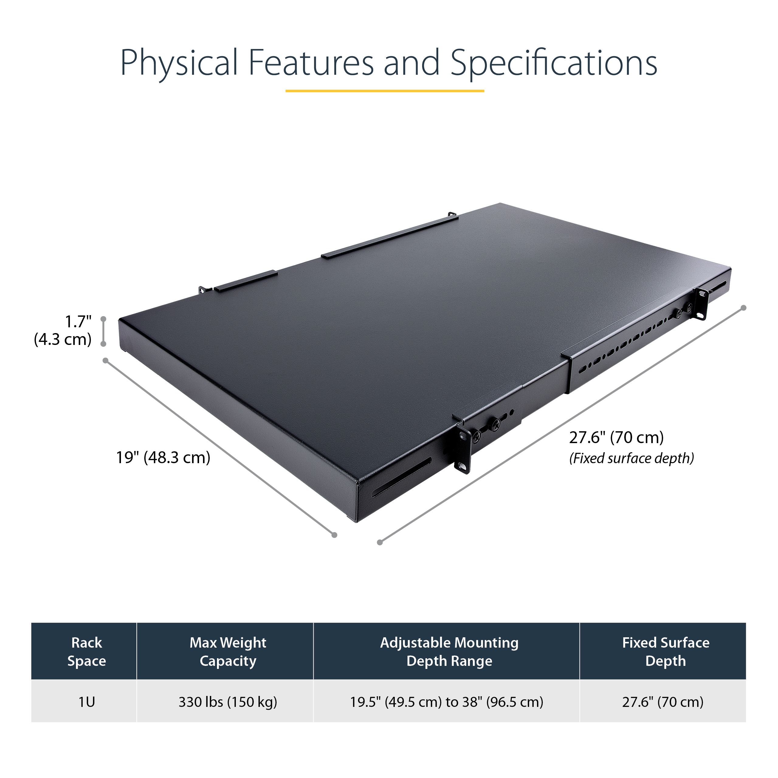 1U ADJ RACK MOUNT SHELF/._9