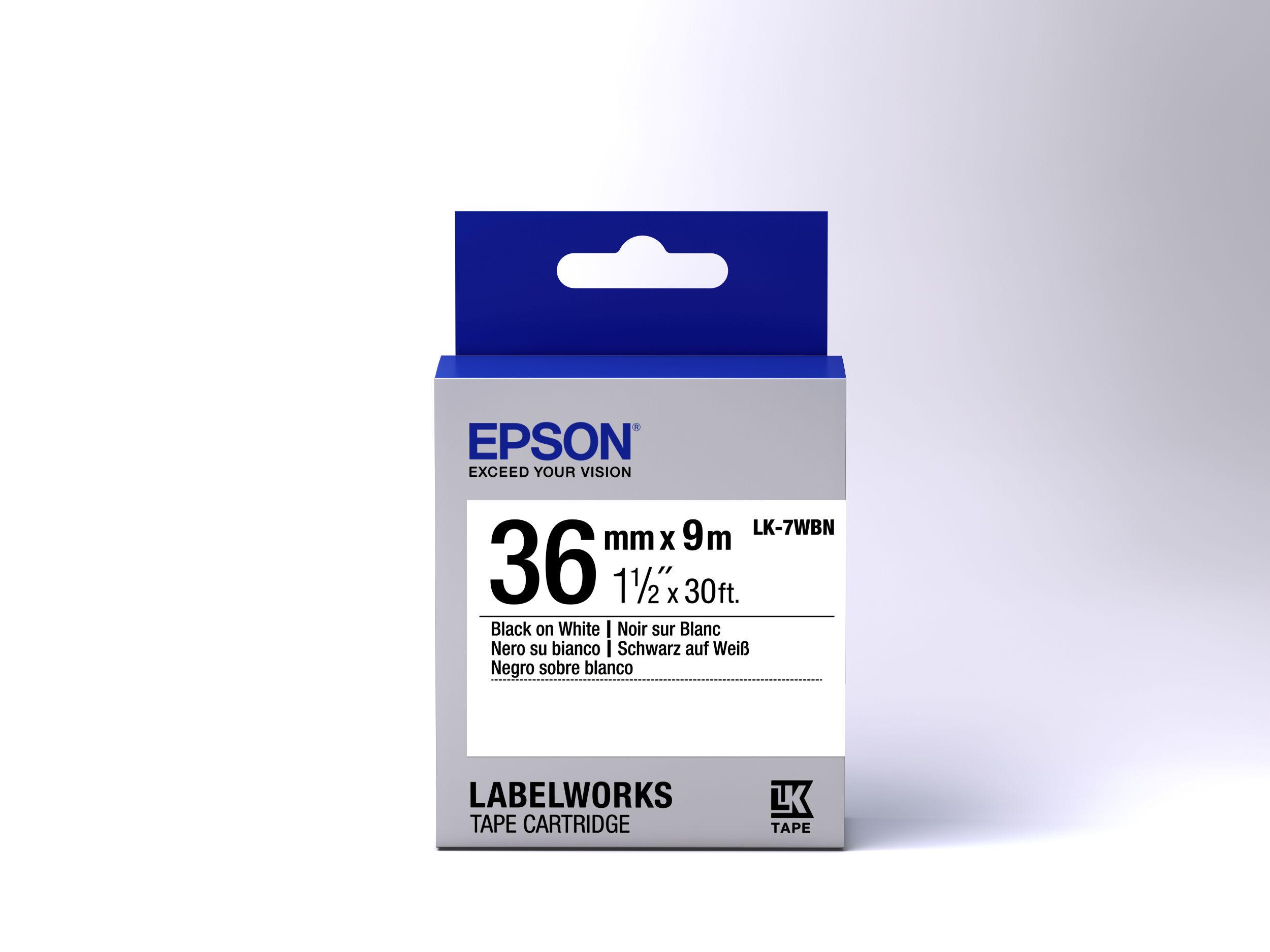 Epson Label Cartridge Standard LK-7WBN Black/White 36mm (9m)_2