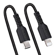 USB C TO LIGHTNING CABLE - 50CM/(20IN) COILED CABLE BLACK_5